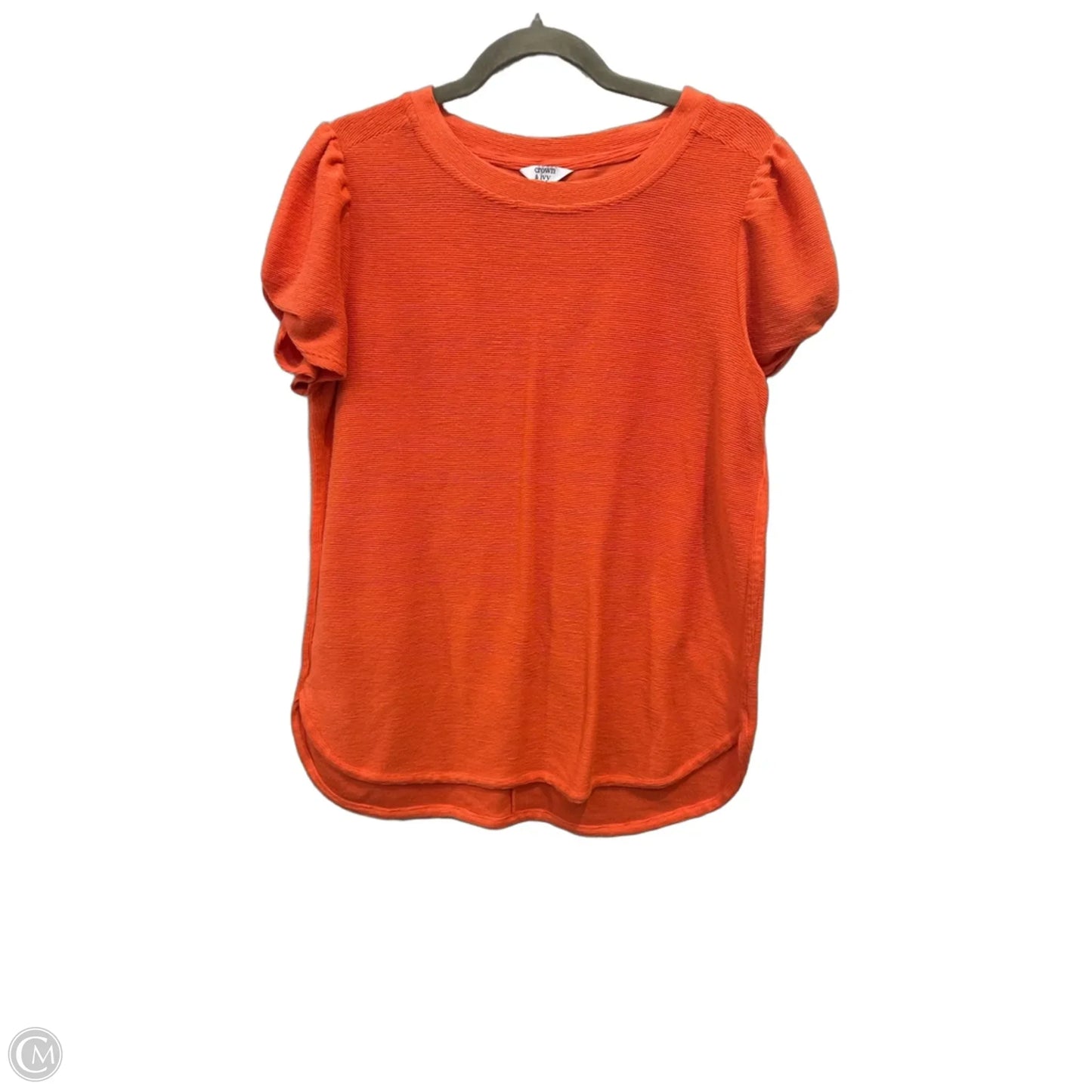 Top Short Sleeve By Crown And Ivy In Orange, Size: L