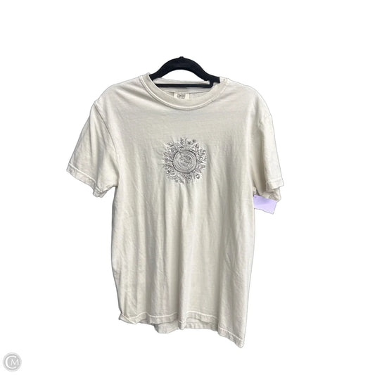 Top Short Sleeve By Comfort Colors In Cream, Size: S