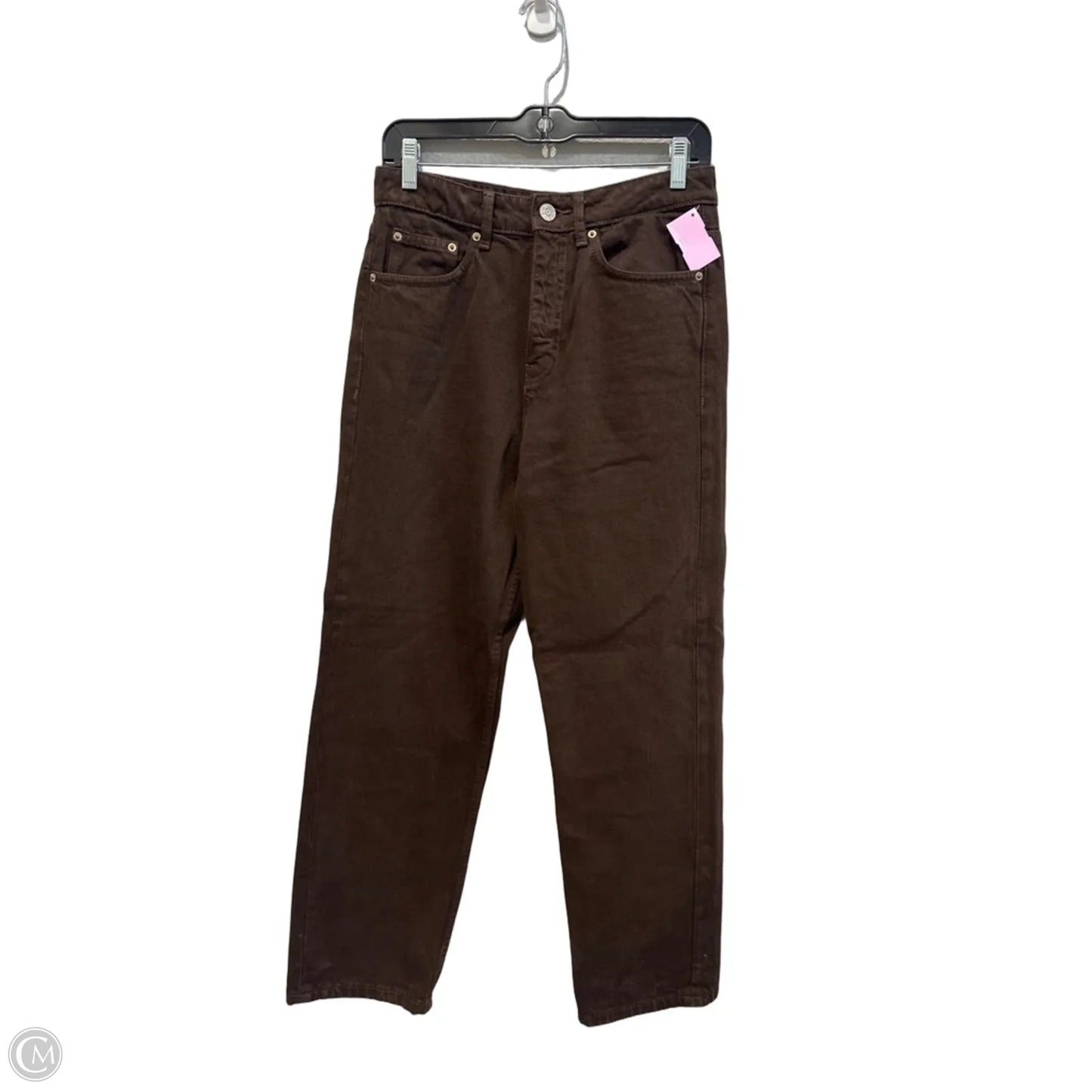 Jeans Straight By Zara In Brown, Size: 4
