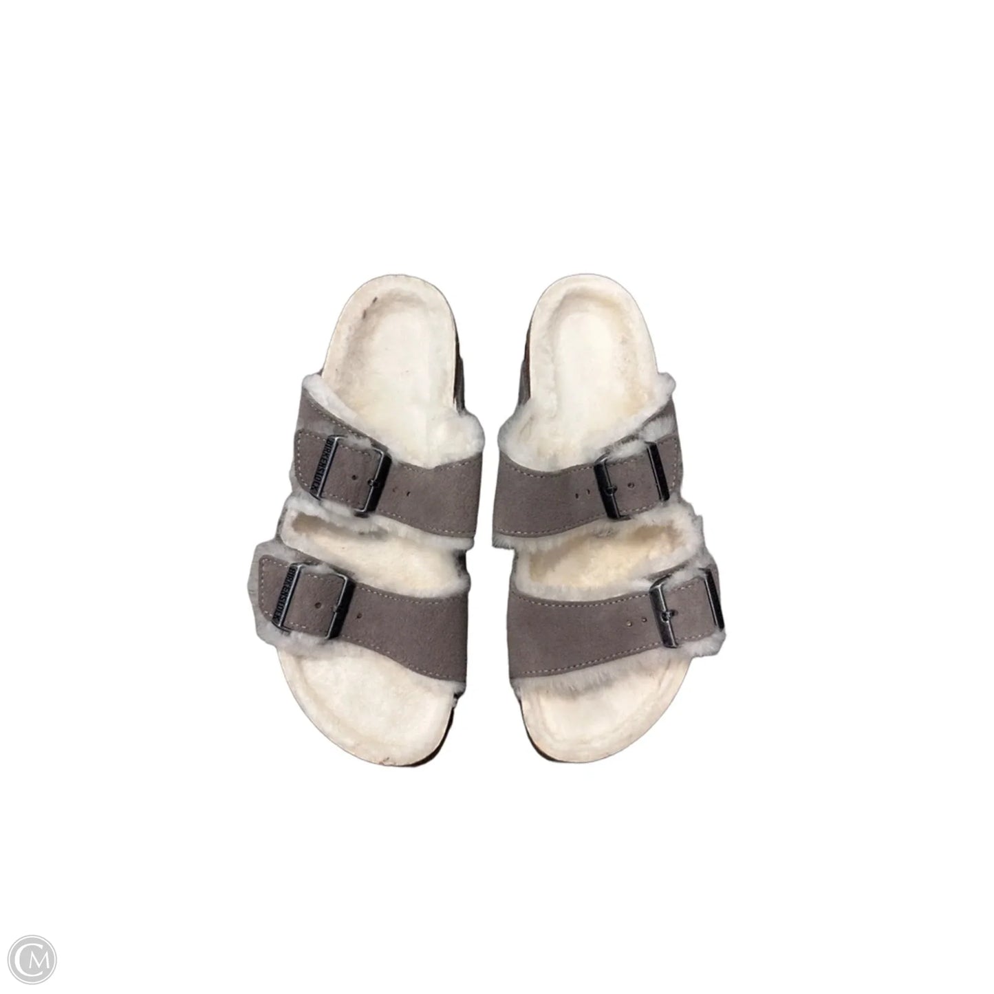 Sandals Flats By Birkenstock In Grey, Size: 9