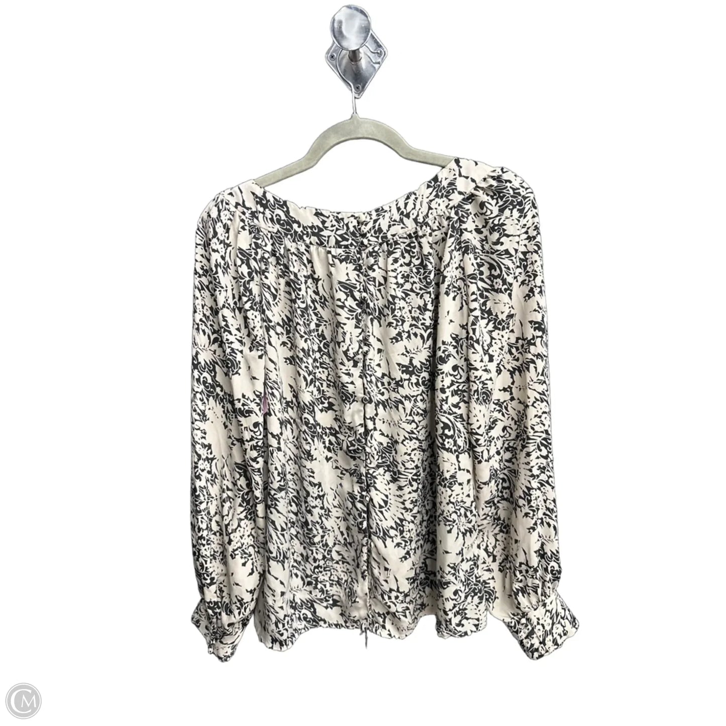 Top Long Sleeve By Clothes Mentor In Black & Cream, Size: S