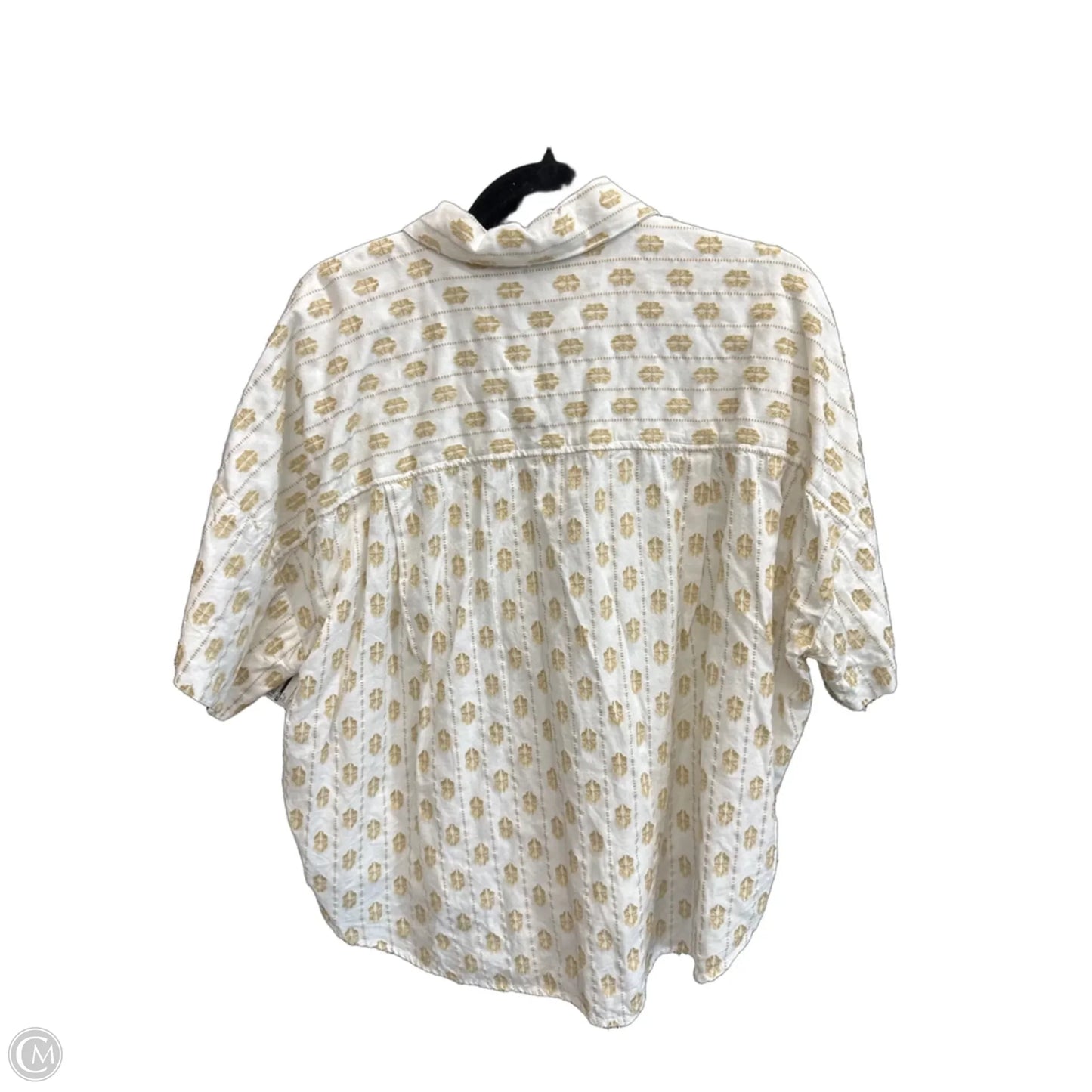 Top Short Sleeve By Loft In Cream, Size: M