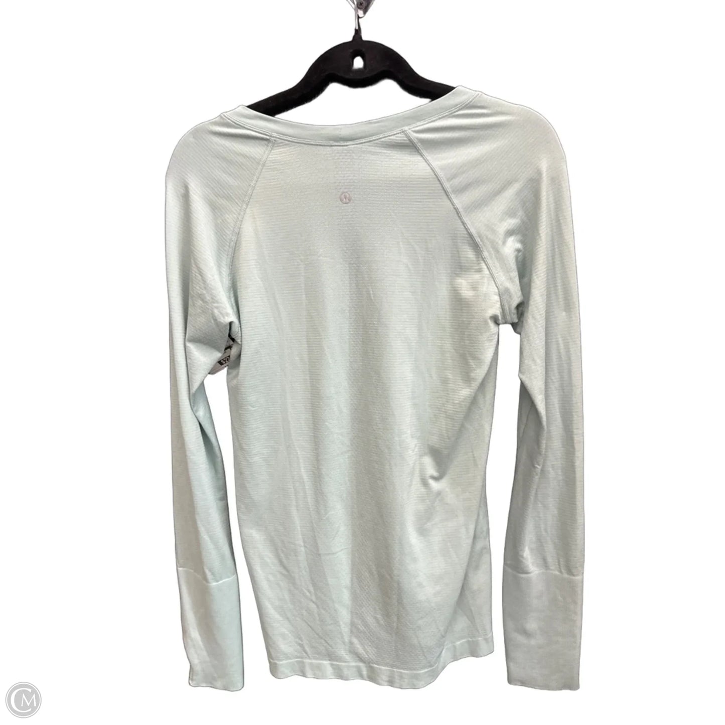 Athletic Top Long Sleeve Collar By Lululemon In Green, Size: M