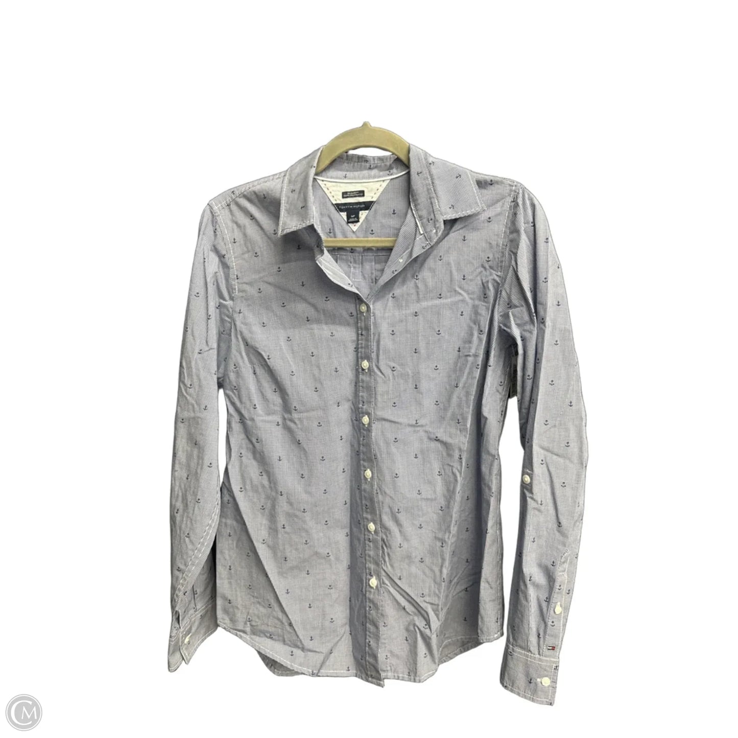 Top Long Sleeve By Tommy Hilfiger In Blue, Size: S