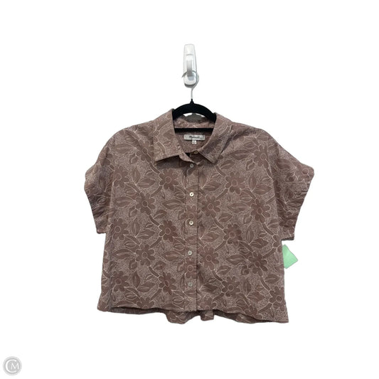 Top Short Sleeve By Madewell In Floral Print, Size: S