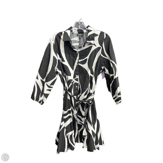 Dress Casual Midi By Msk In Black & White, Size: L