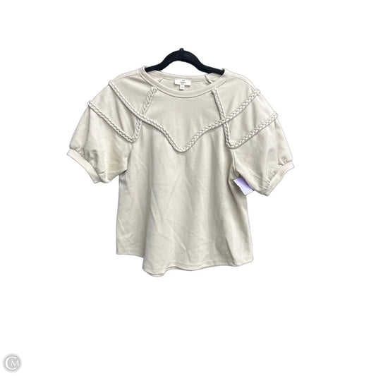 Top Short Sleeve By Entro In Beige, Size: S