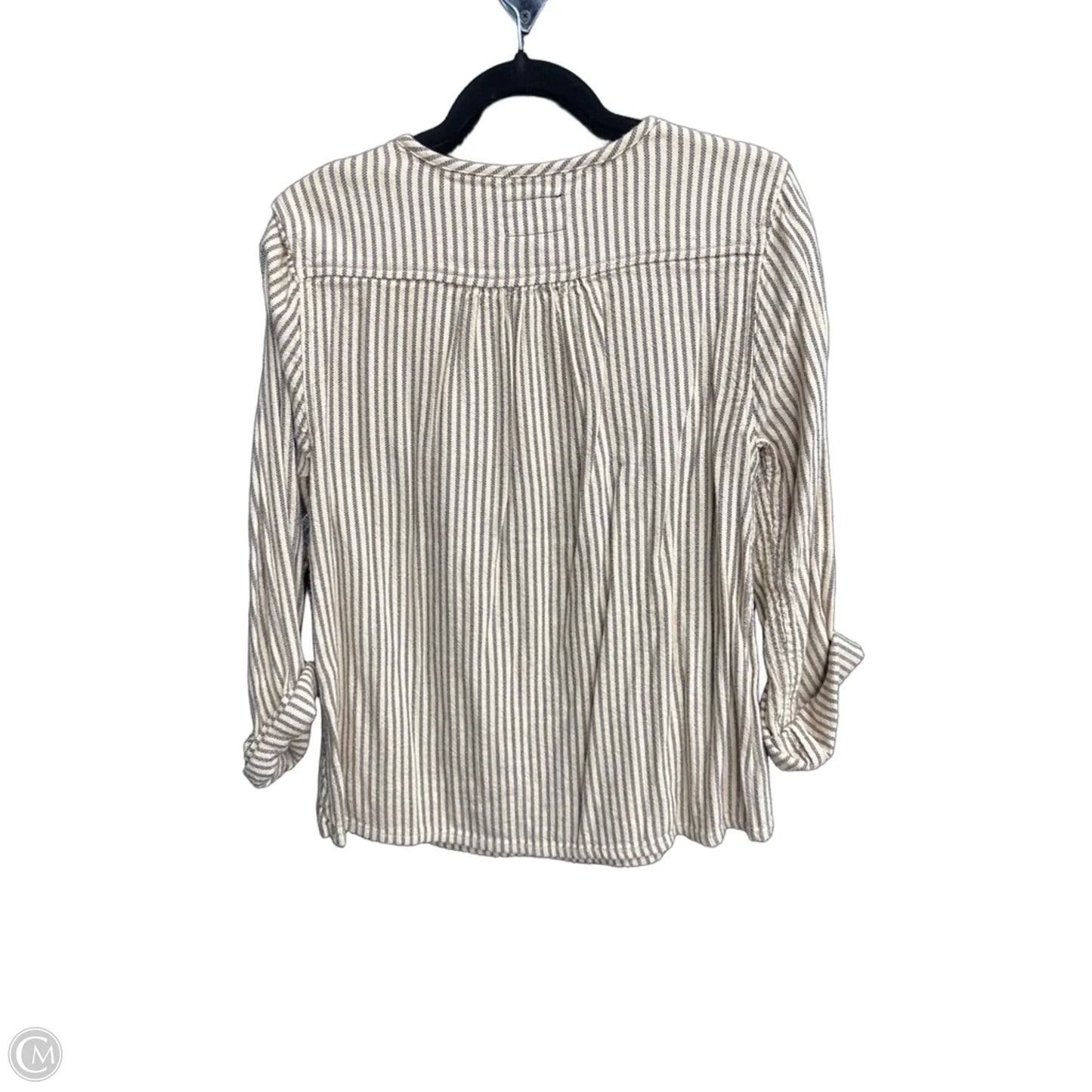 Top Long Sleeve By Current/elliott In Striped Pattern, Size: S