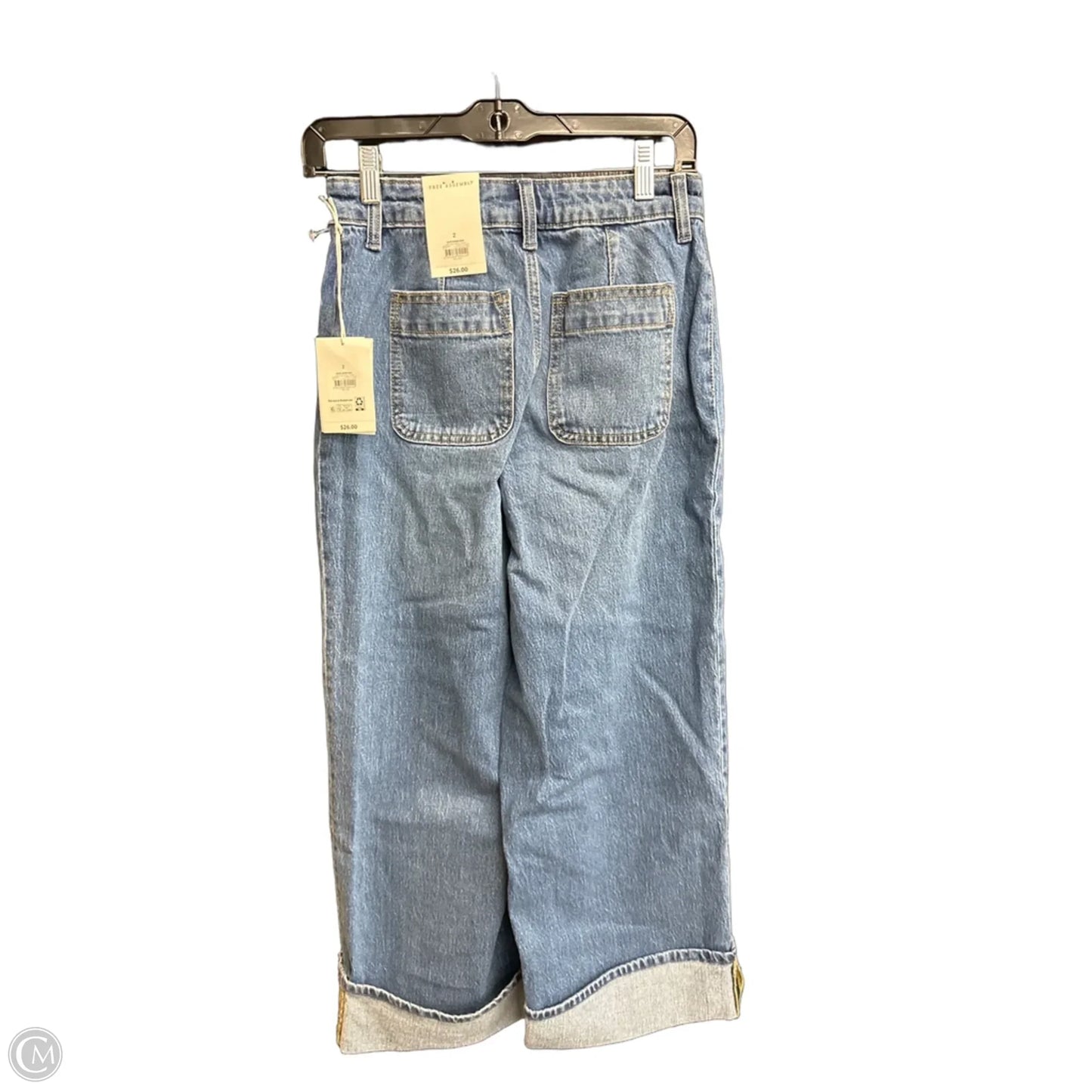Jeans Straight By Free Assembly In Blue Denim, Size: 2