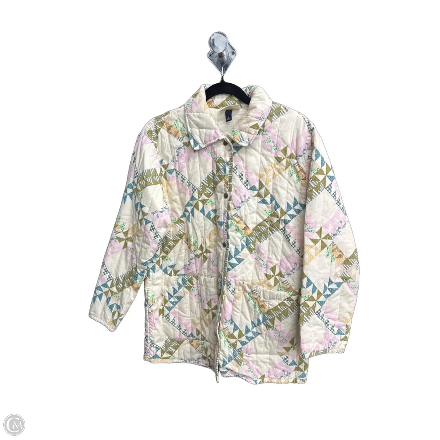 Jacket Puffer & Quilted By Universal Thread In Beige, Size: M