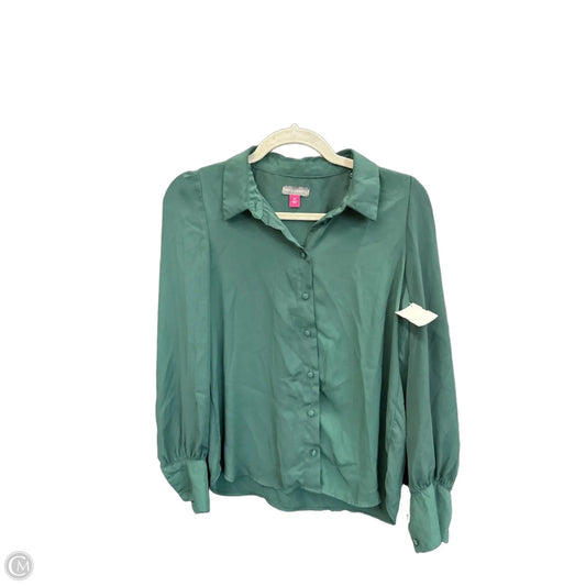Top Long Sleeve By Vince Camuto In Green, Size: Xs