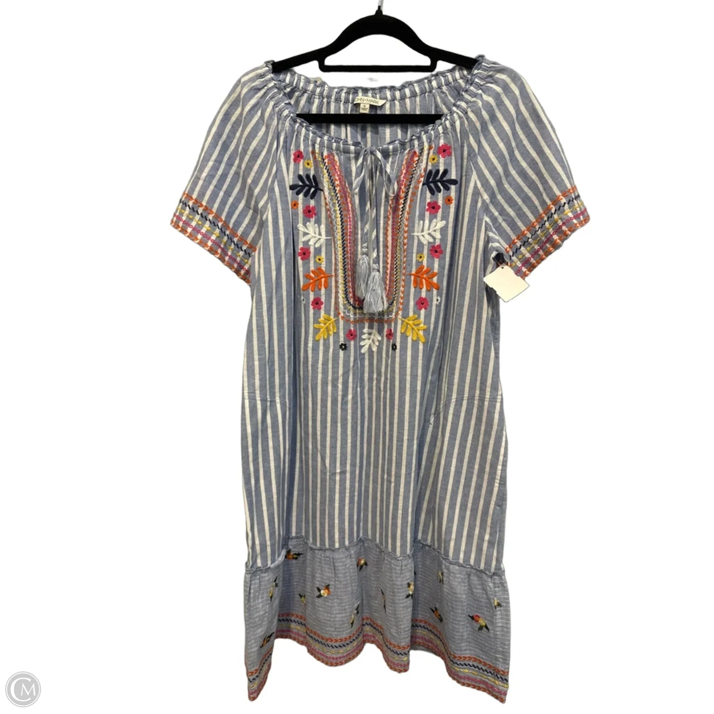Dress Casual Short By John Mark In Striped Pattern, Size: S