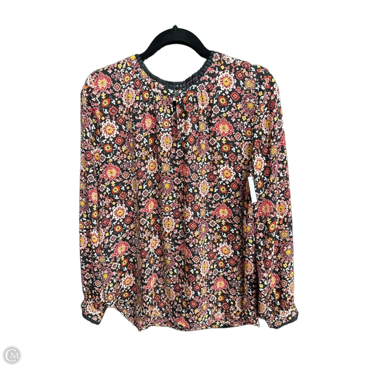 Blouse Long Sleeve By Loft In Floral Print, Size: S