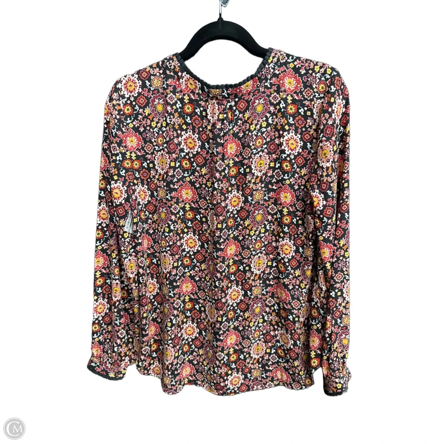 Blouse Long Sleeve By Loft In Floral Print, Size: S