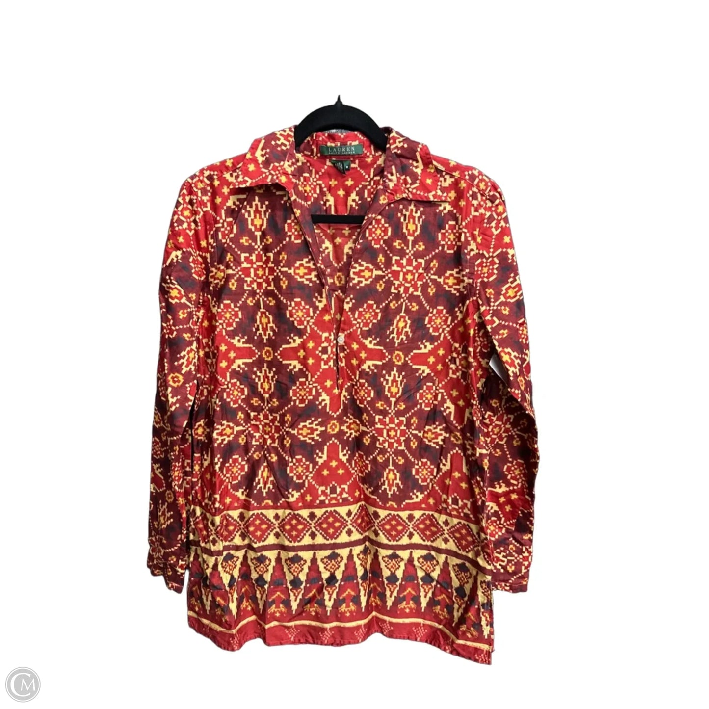 Top Long Sleeve By Lauren By Ralph Lauren In Red, Size: M