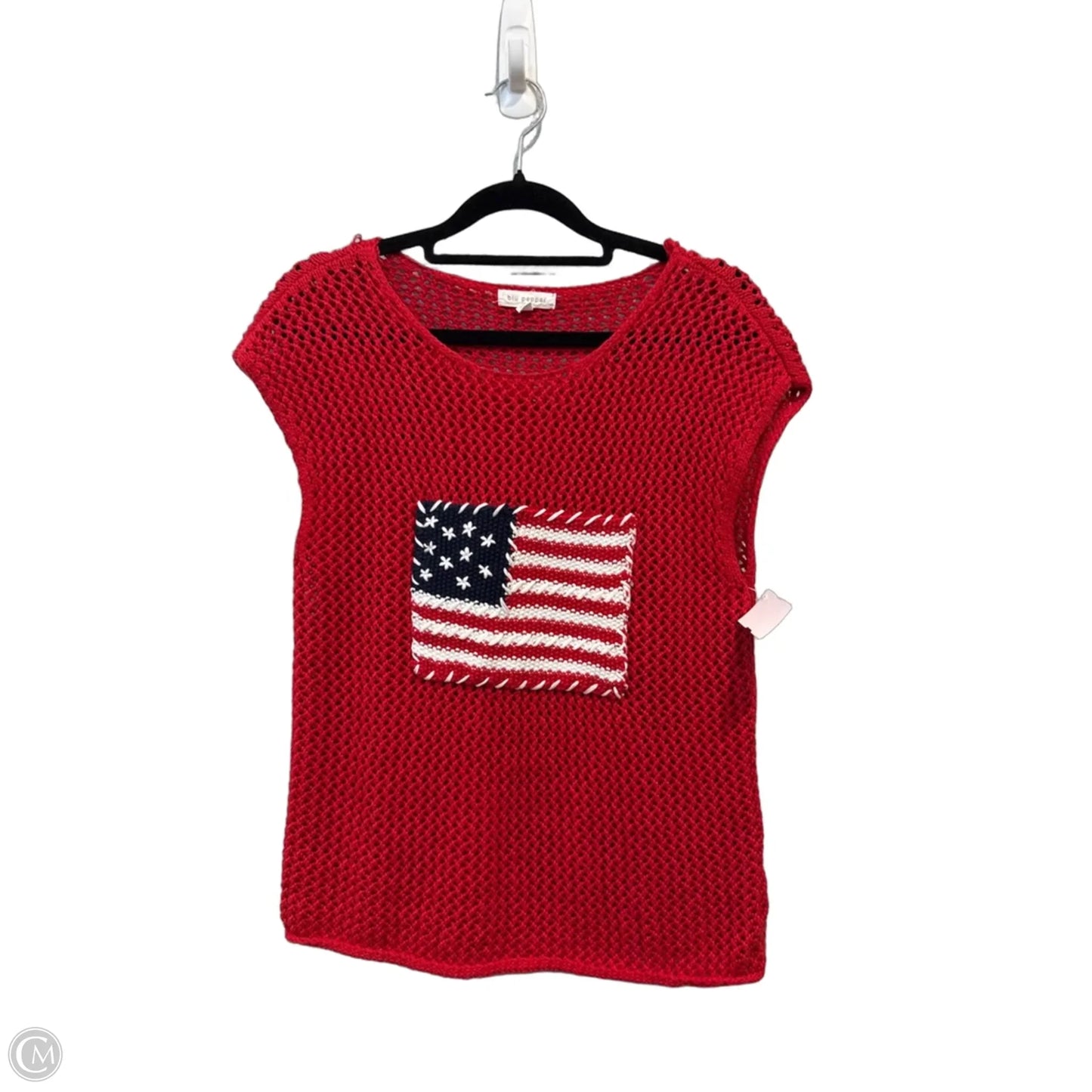 Top Sleeveless By Blu Pepper In Red, Size: S