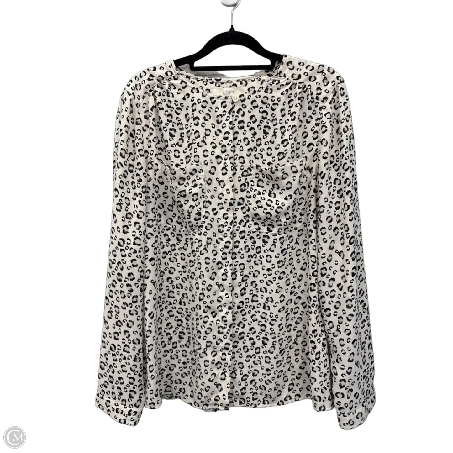 Blouse Long Sleeve By Loft In Animal Print, Size: M