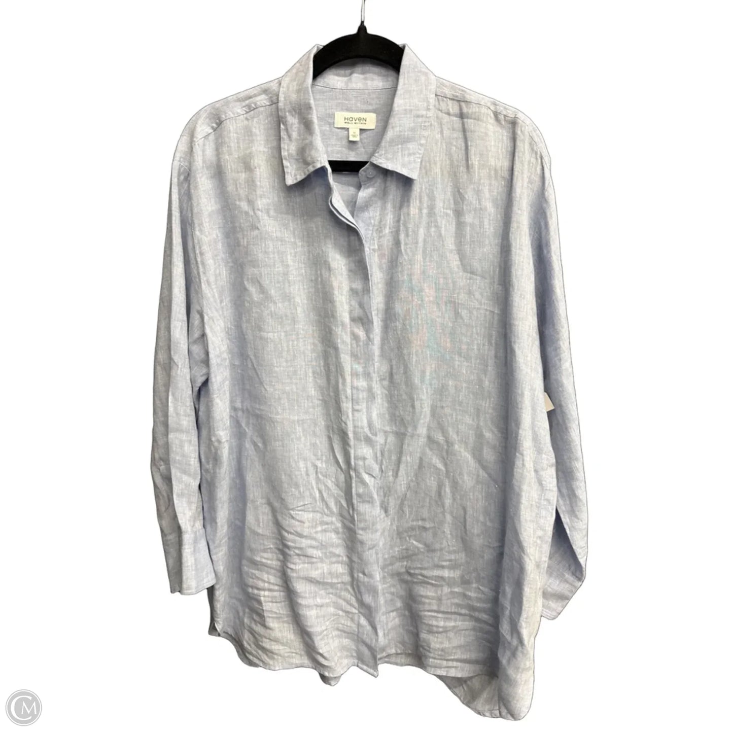 Blouse Long Sleeve By Haven In Blue, Size: M