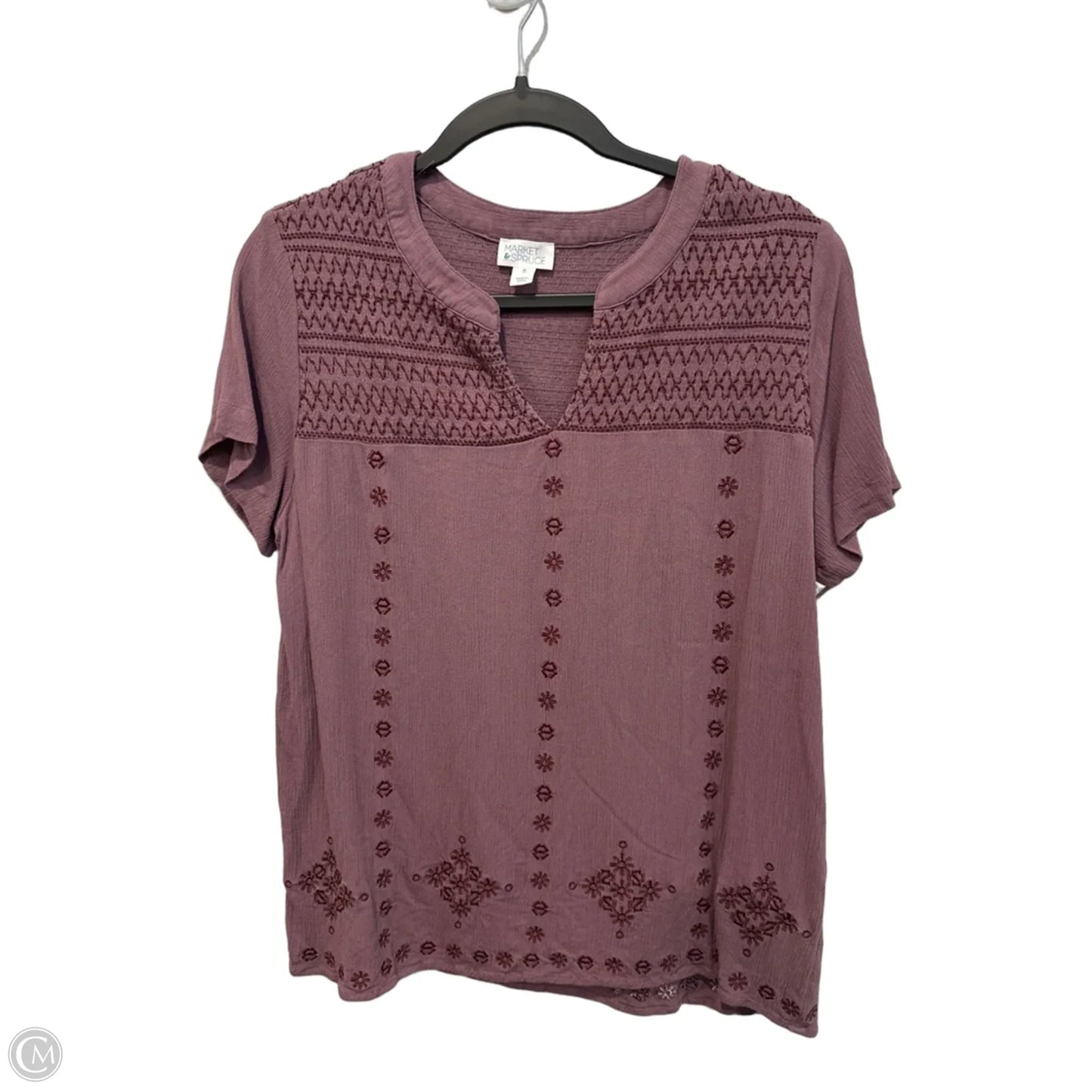 Top Short Sleeve By Market & Spruce In Purple, Size: M