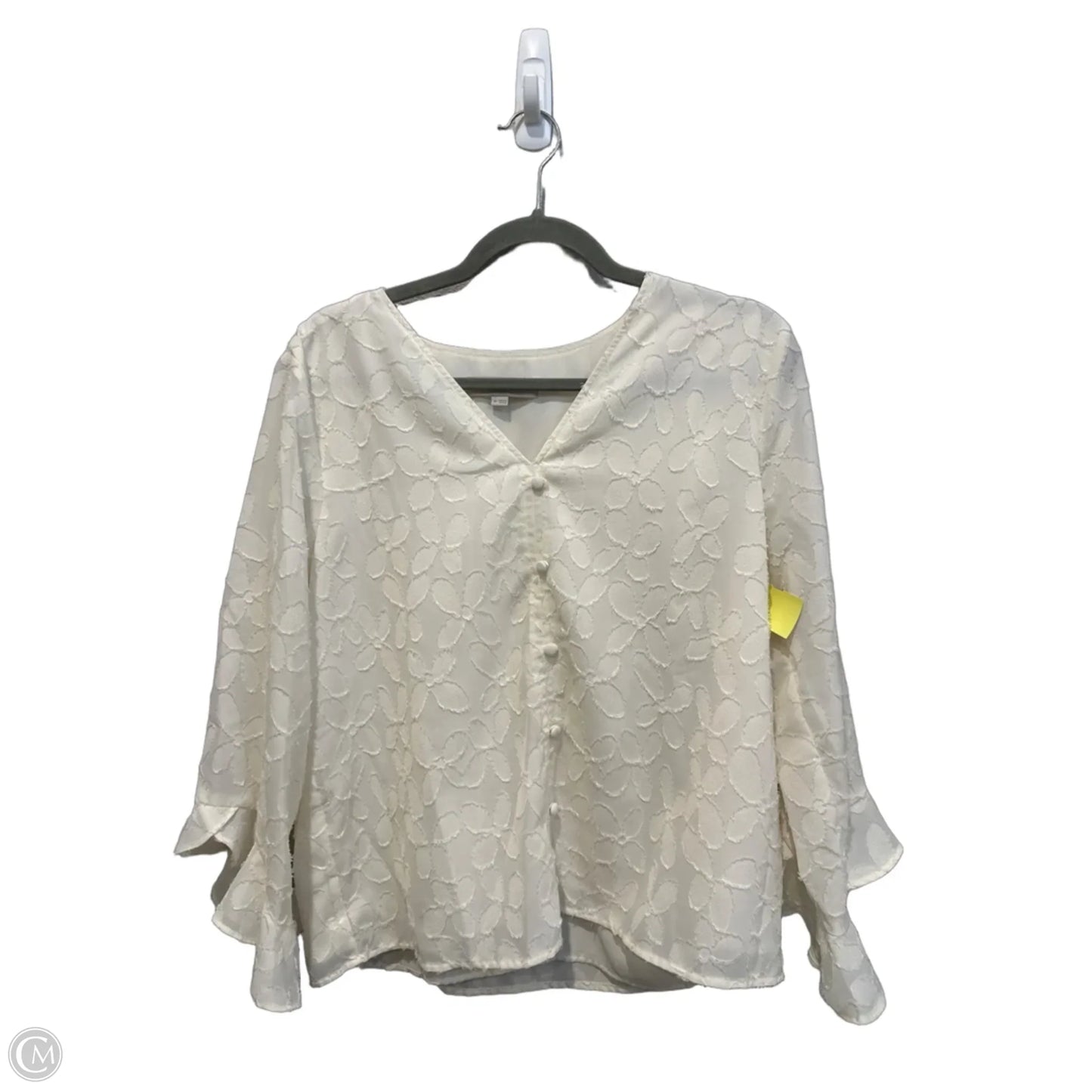 Top Long Sleeve By Loft In Cream, Size: M