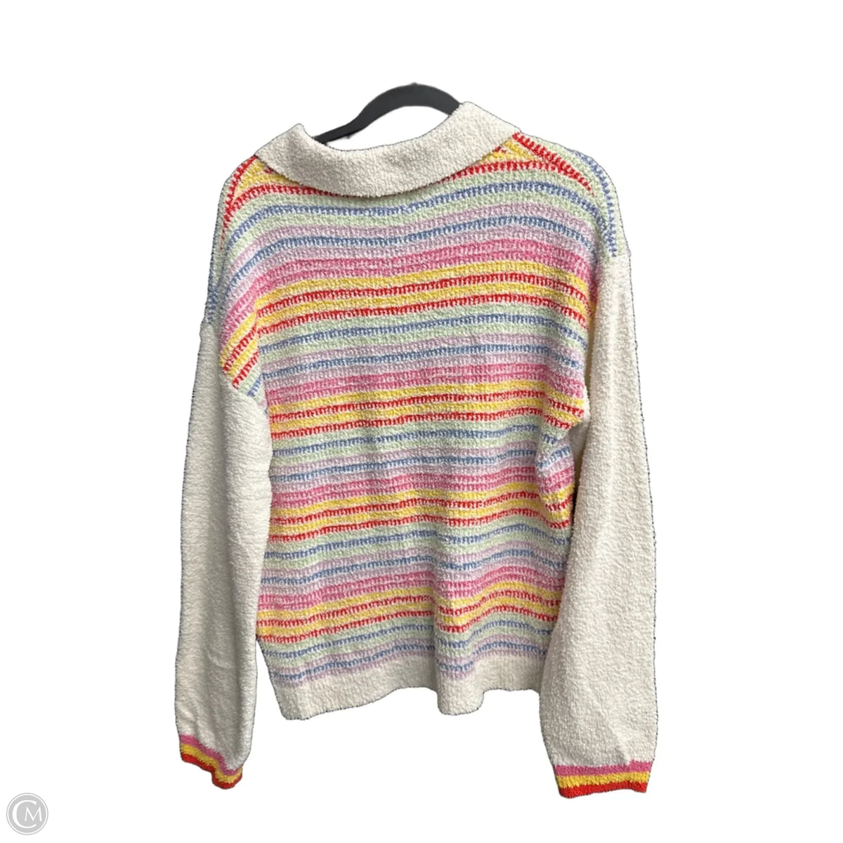 Sweater By Andree By Unit In Striped Pattern, Size: L
