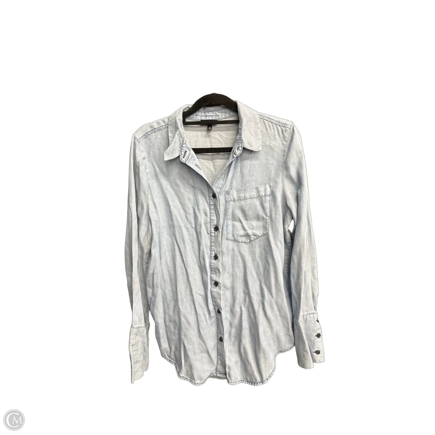 Top Long Sleeve By Who What Wear In Blue, Size: Xs