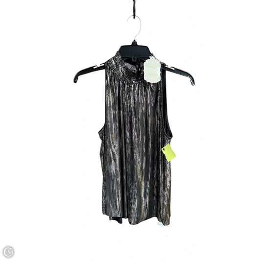Top Sleeveless By Altard State In Black & Silver, Size: L
