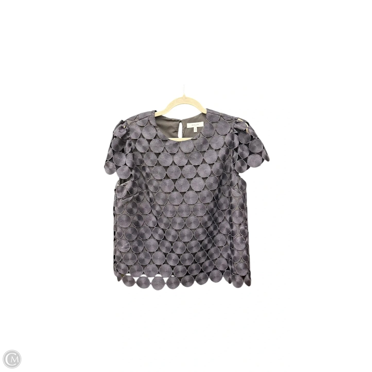 Top Short Sleeve Designer By Milly In Navy, Size: M