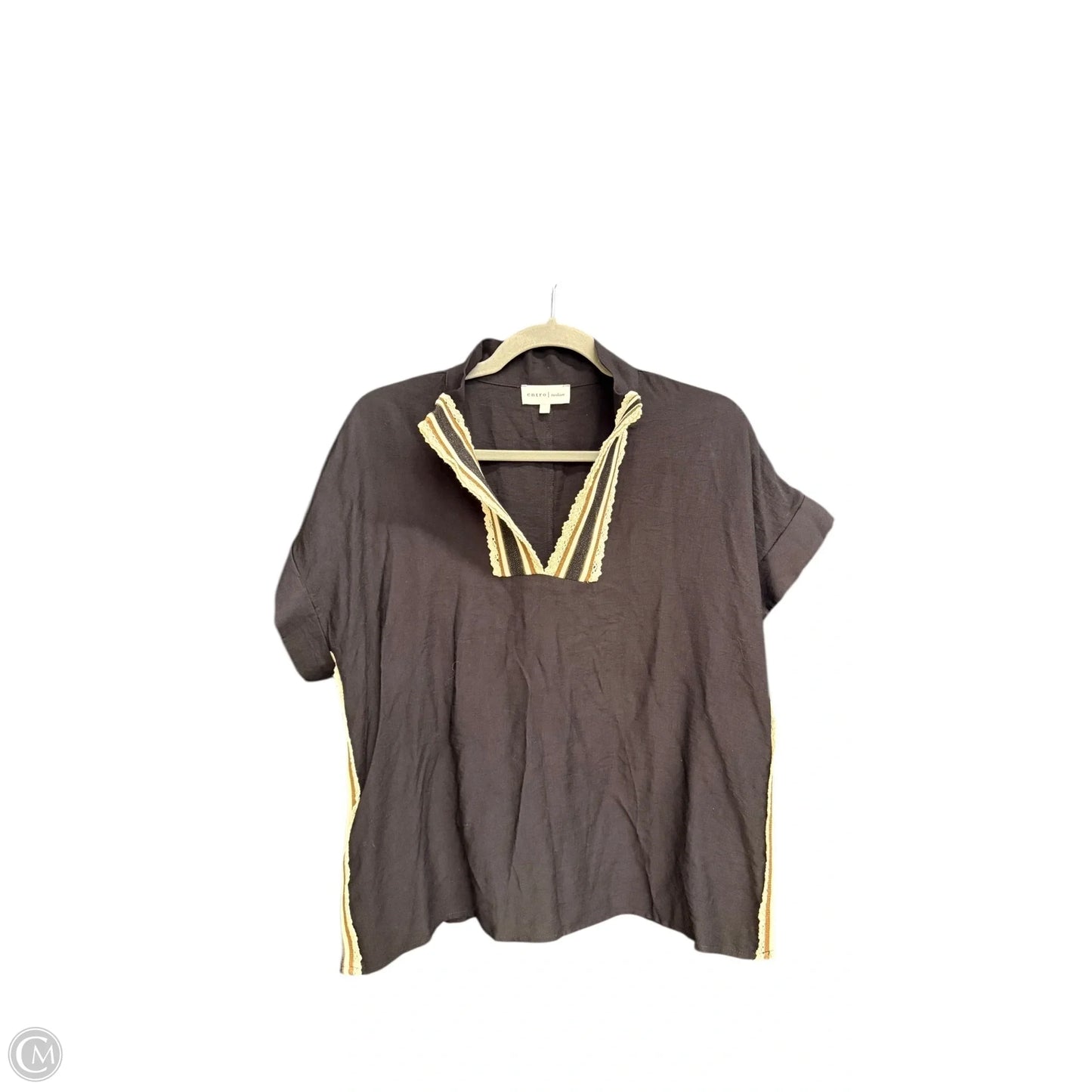 Top Short Sleeve By Entro In Black, Size: M