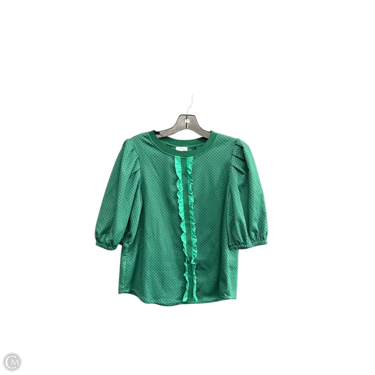 Top Short Sleeve By Voy In Green, Size: S