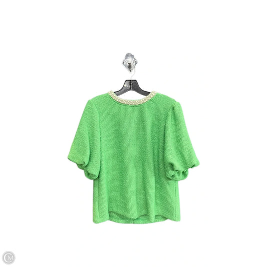 Sweater Short Sleeve By Voy In Green, Size: M