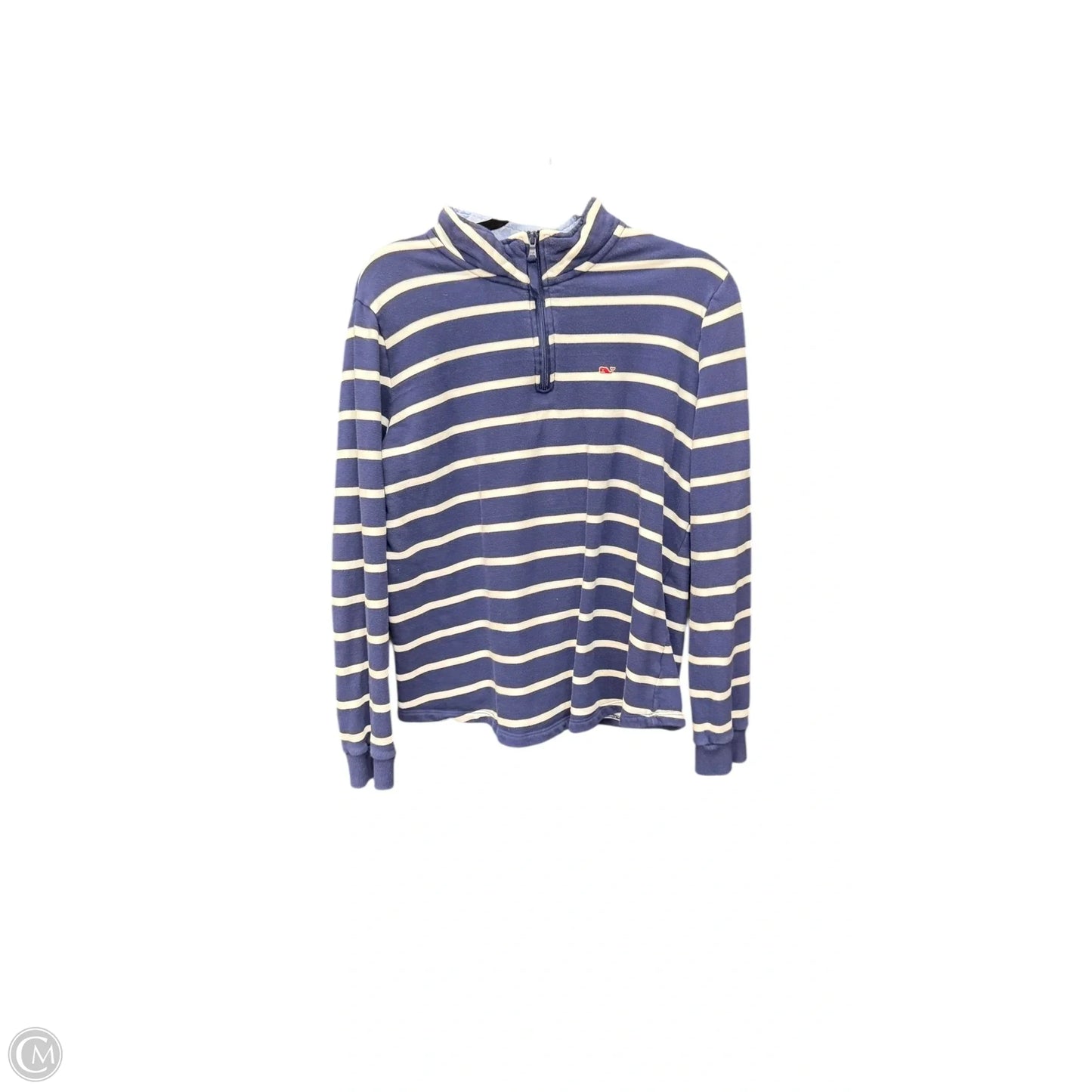 Sweatshirt Collar By Vineyard Vines In Striped Pattern, Size: L