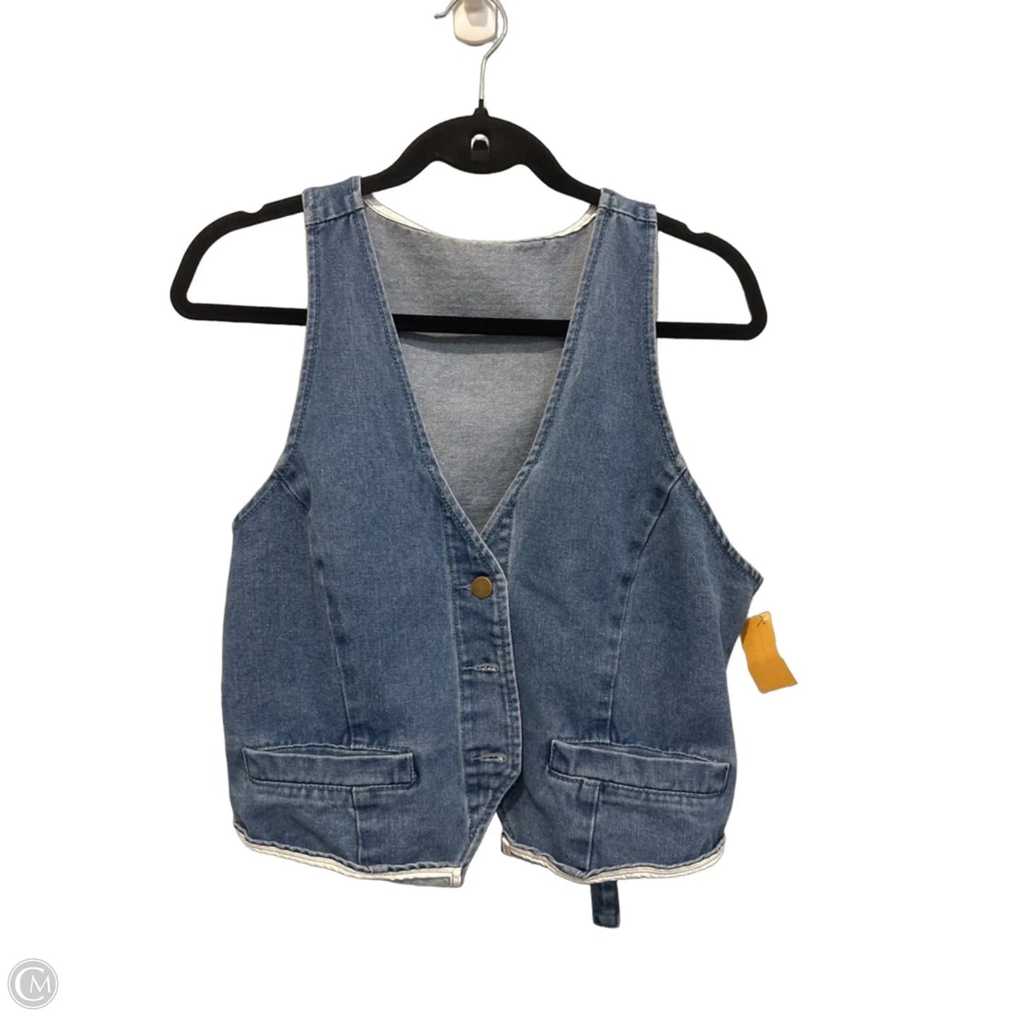 Vest Other By Clothes Mentor In Blue Denim, Size: S