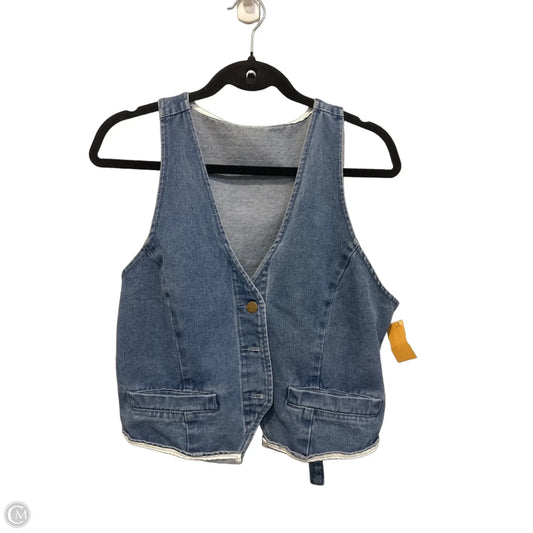 Vest Other By Clothes Mentor In Blue Denim, Size: S