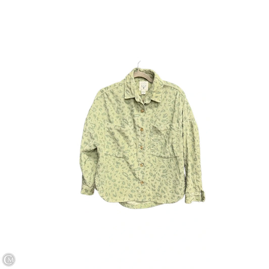Top Long Sleeve By Billabong In Green, Size: S