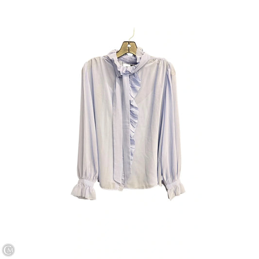 Top Long Sleeve By White House Black Market In Blue, Size: M