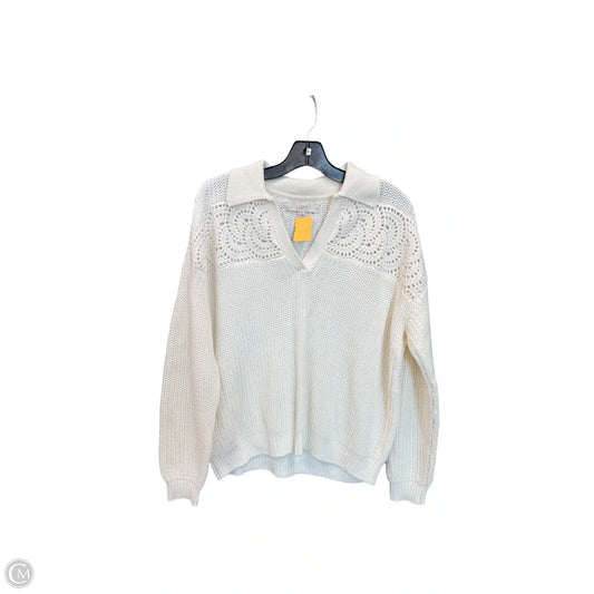Sweater By Loft In Cream, Size: M