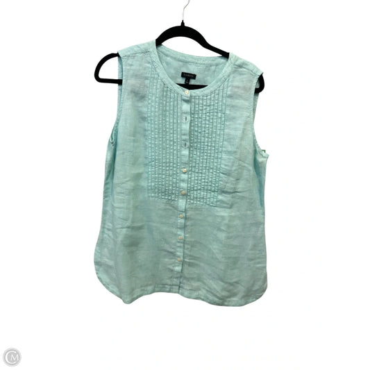 Top Sleeveless By Talbots In Teal, Size: L