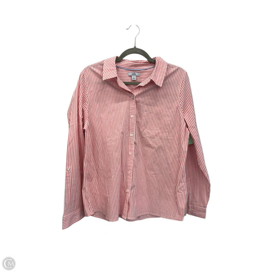 Top Long Sleeve By Croft And Barrow In Striped Pattern, Size: L