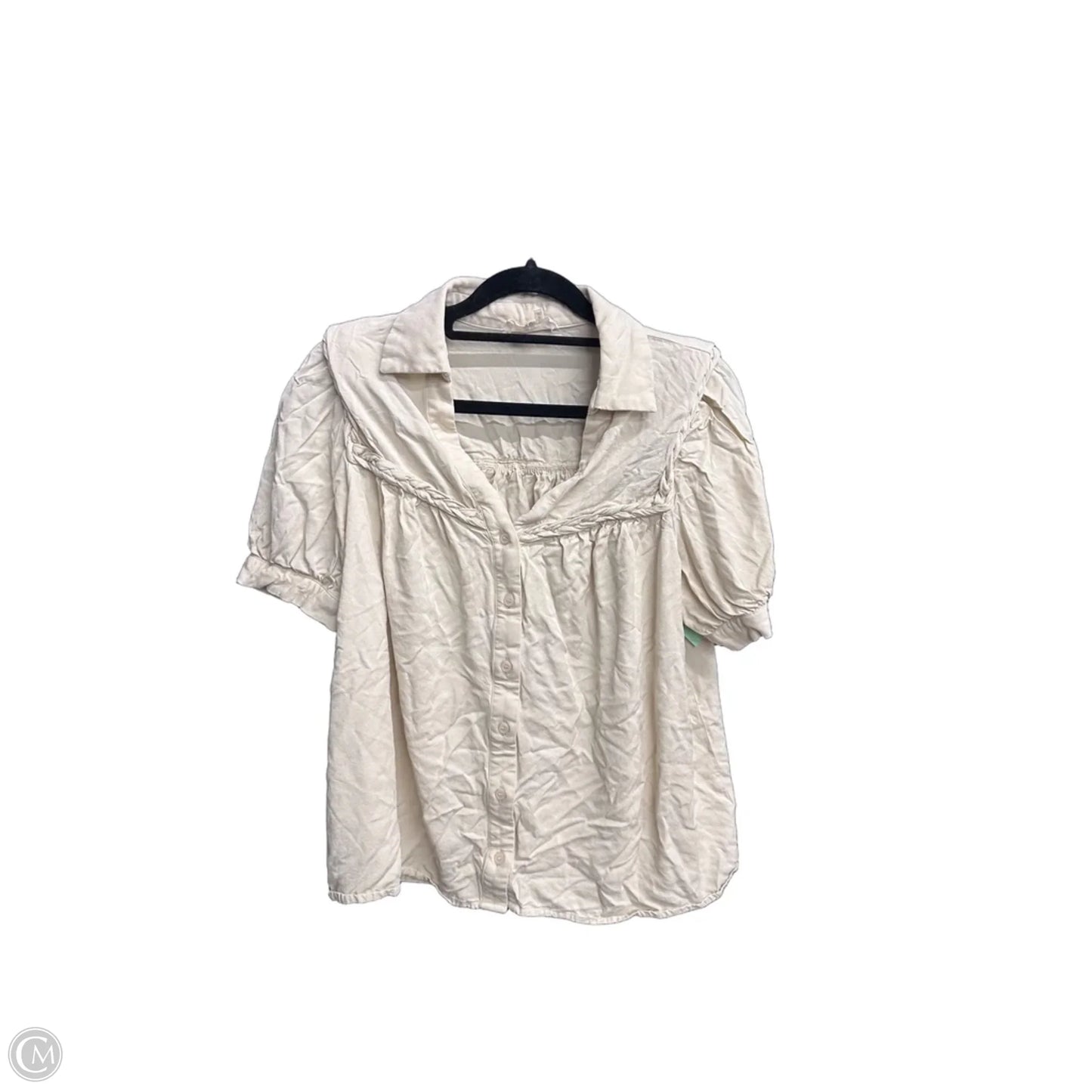 Top Short Sleeve By Entro In Beige, Size: S