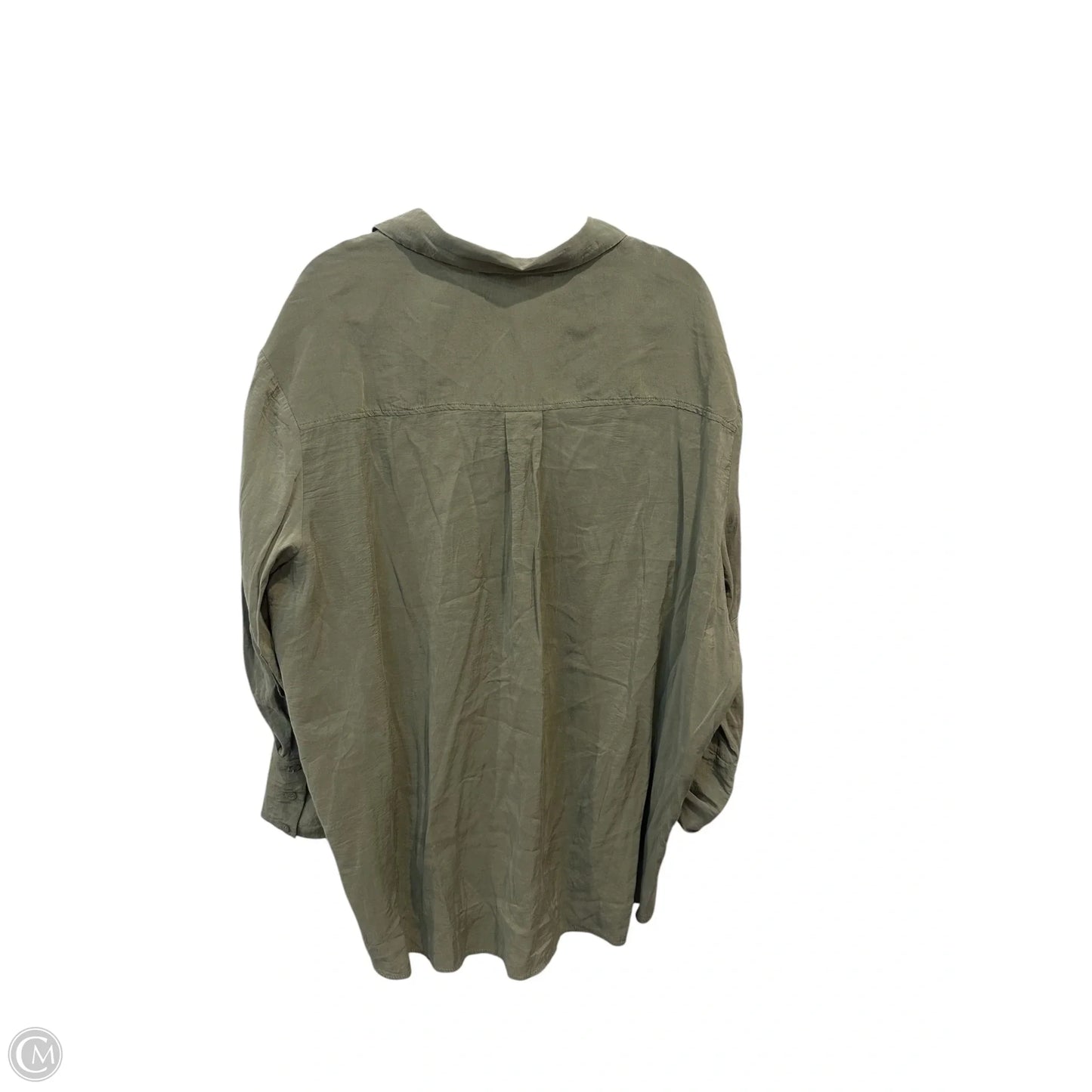 Top Long Sleeve By Zara In Green, Size: S