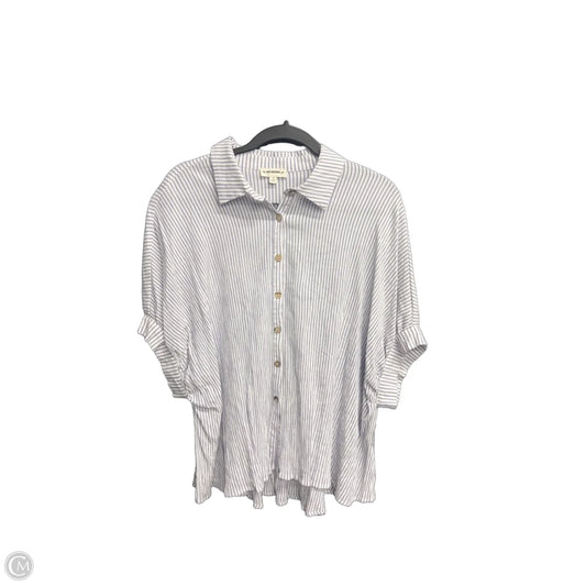Top Short Sleeve By Ee Some In Striped Pattern, Size: S