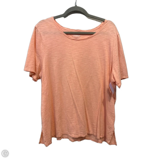 Top Short Sleeve Basic By Chicos In Coral, Size: Xl