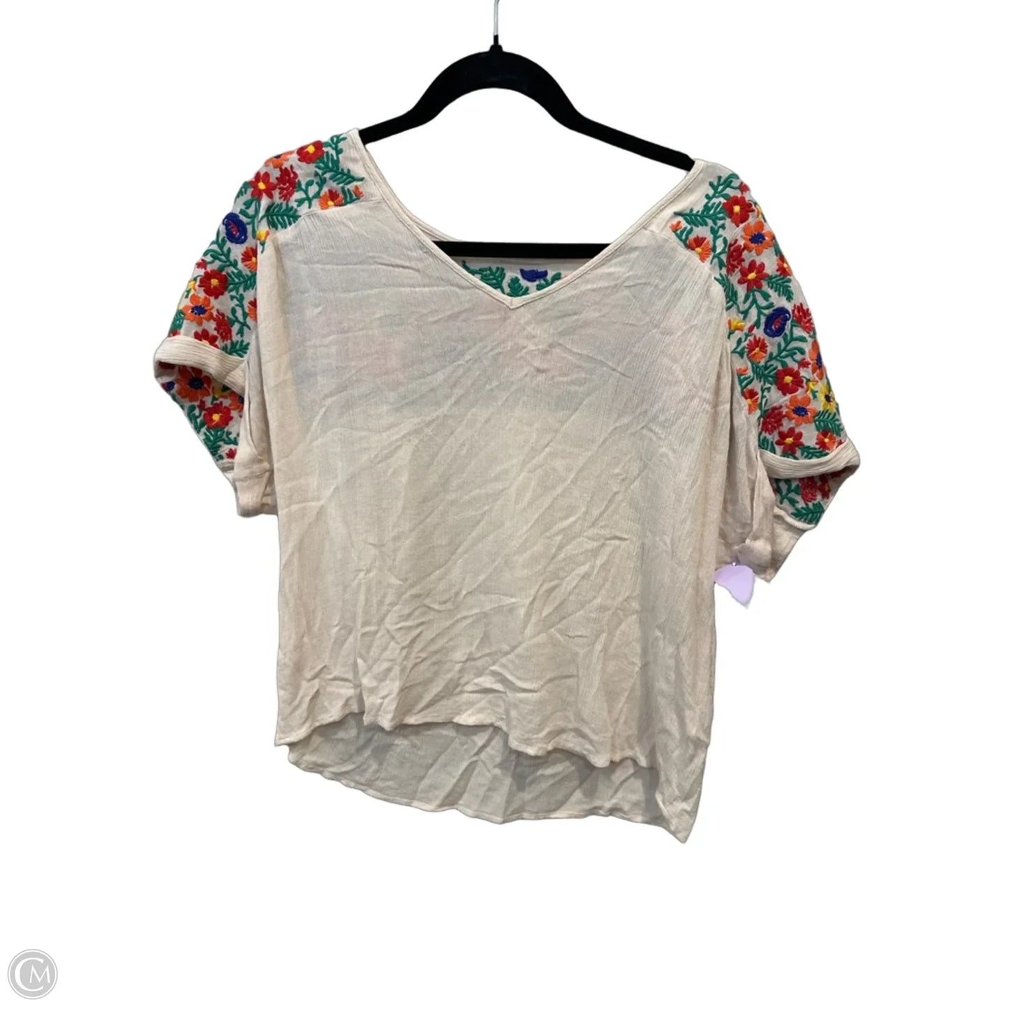 Top Short Sleeve By By Together In Cream, Size: S
