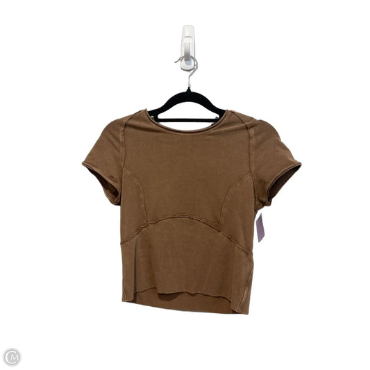 Top Short Sleeve Basic By We The Free In Brown, Size: S