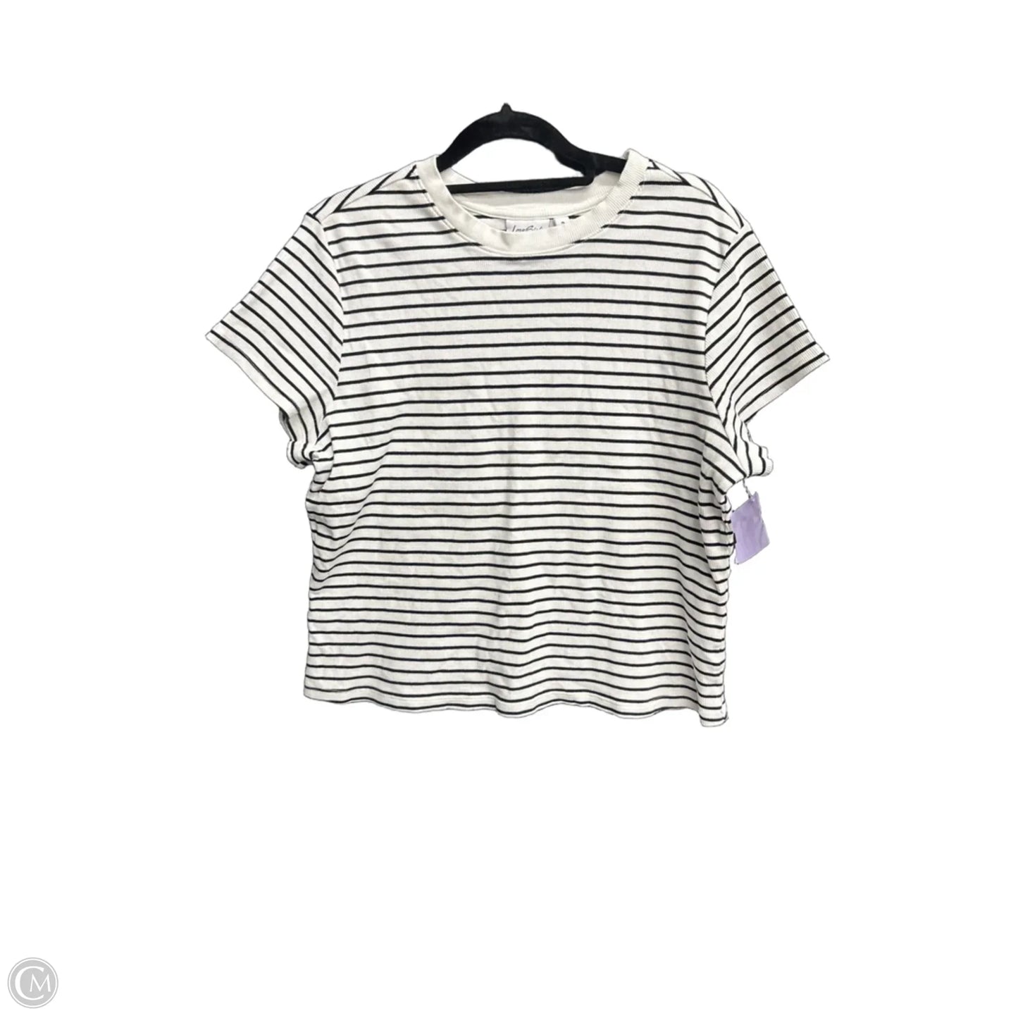 Top Short Sleeve Basic By Clothes Mentor In Striped Pattern, Size: S