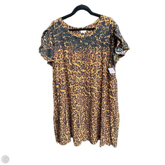 Dress Casual Short By Clothes Mentor In Animal Print, Size: 2x