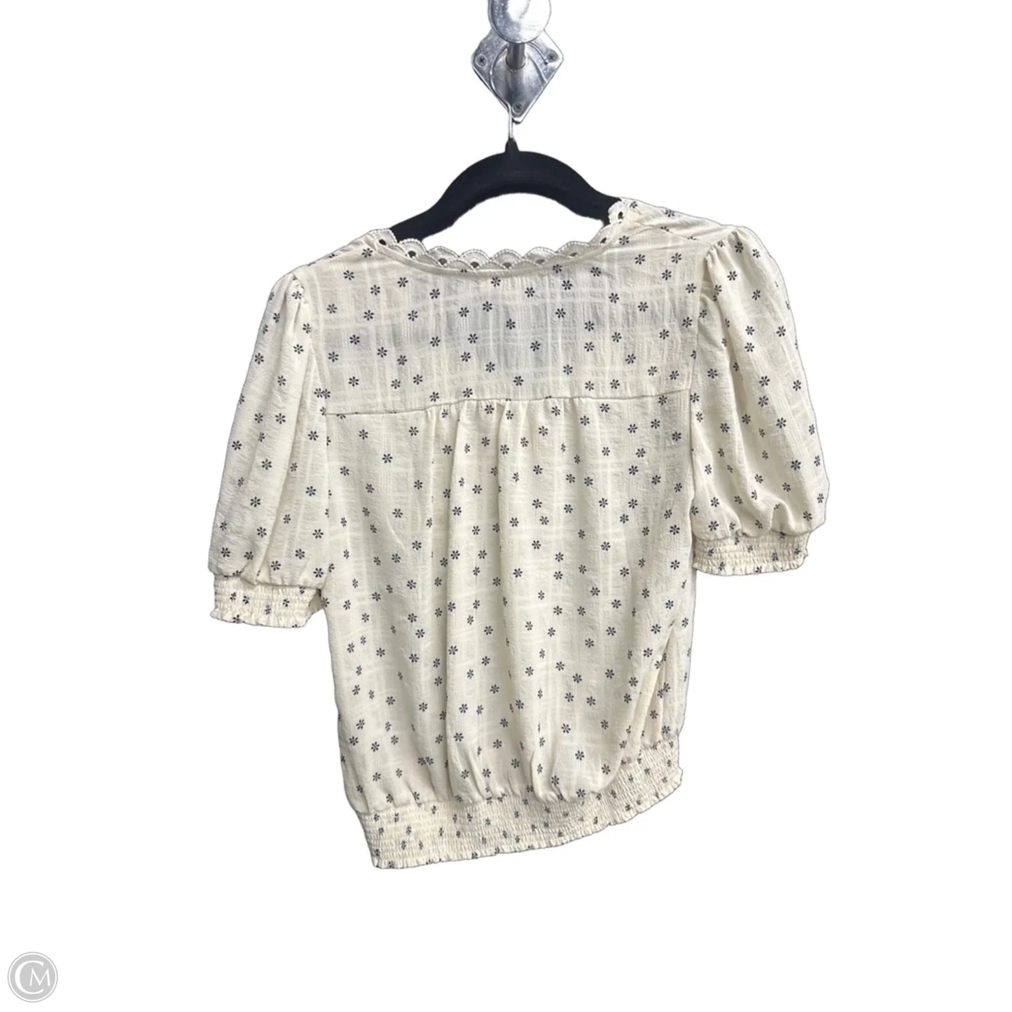Top Short Sleeve By Mine In Cream, Size: S