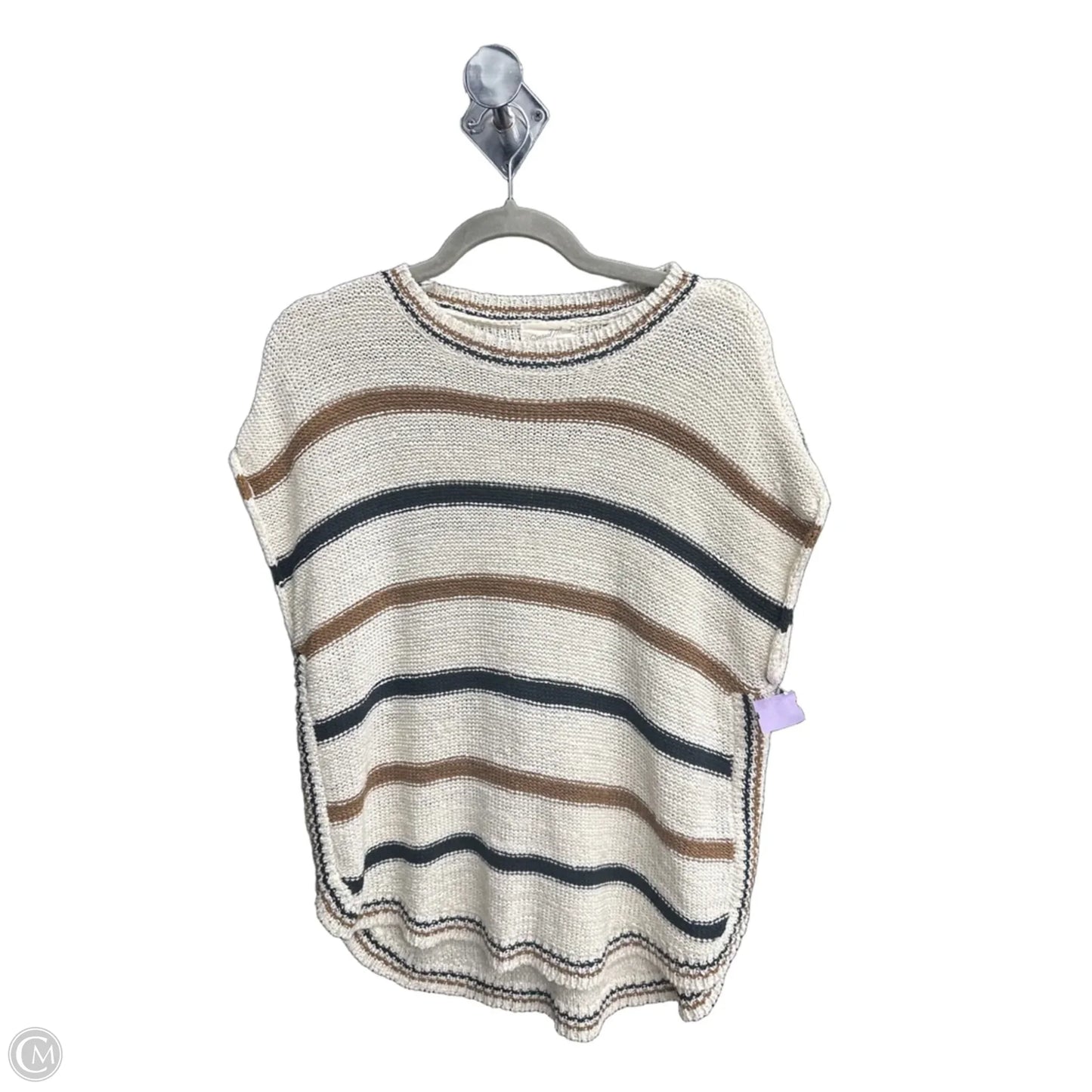 Top Sleeveless By Universal Thread In Striped Pattern, Size: M