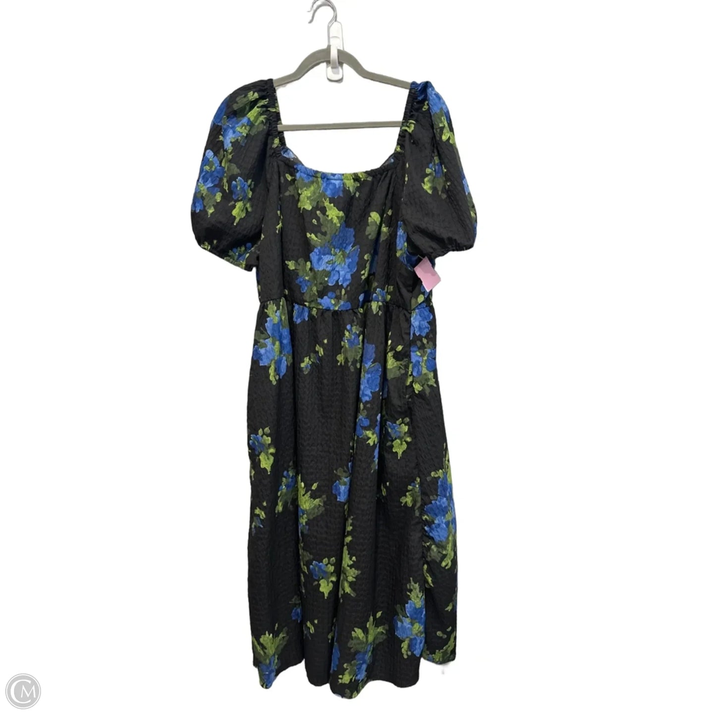 Dress Casual Midi By Time And Tru In Floral Print, Size: 2x